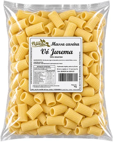 Rigatoni da linha Food Floresta